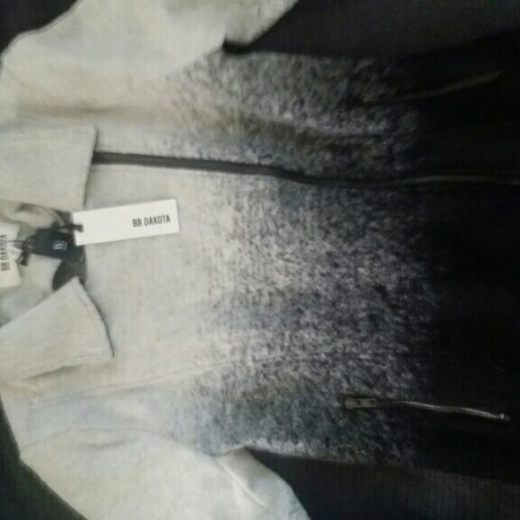 BB Dakota Ombre Moto Jacket Gray & Black - Picture 2 of 4