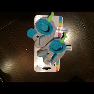 Adorable Baby elephant slippers that rattles.