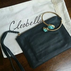 Cleobella leather wristlet