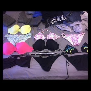 Bathing suits! 36 D tops Large bottoms Vs & Hurley