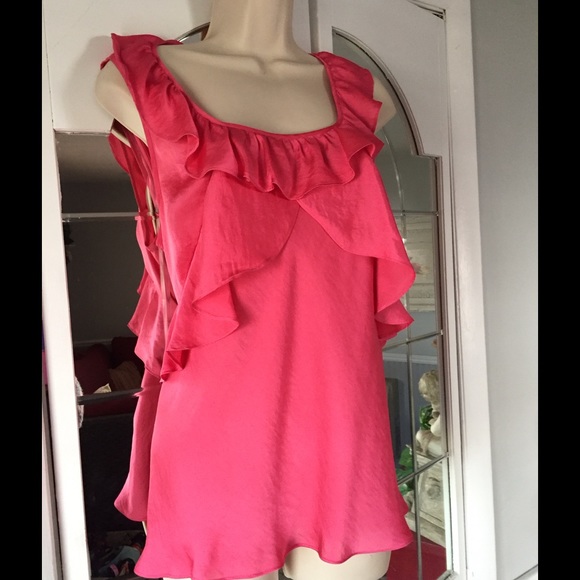 Spencer Hot Pink Ruffle Blouse