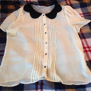 Sheer Yellow Blouse