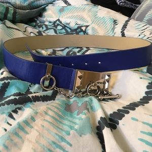 BCBG Blue Leather Belt