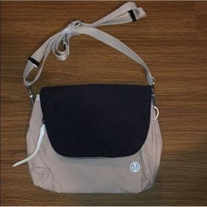 Lululemon Tan and Black Party Om Cross Body bag