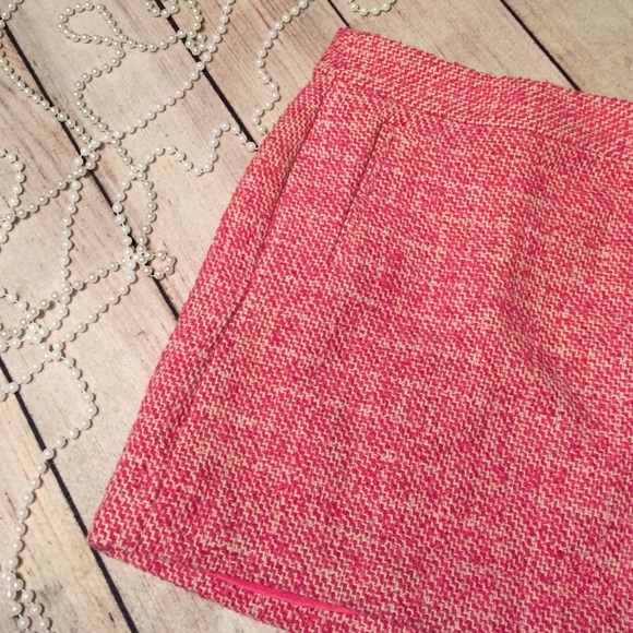 Banana Republic Tweed Skirt - Pink and White