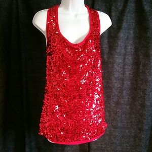 DS Debbie Shuchat Sequined Tank - Size Large
