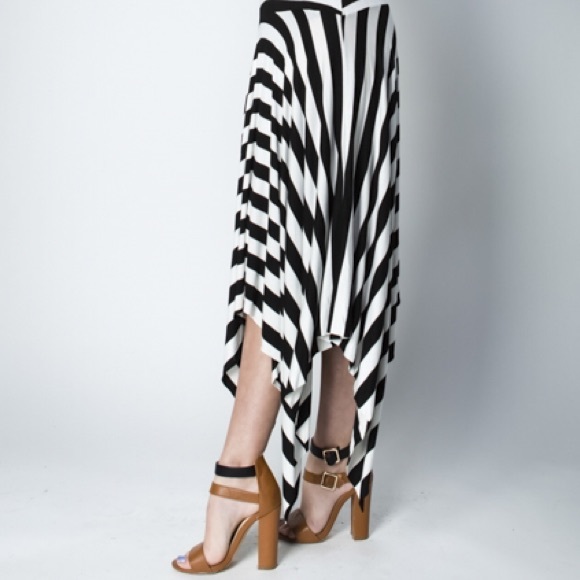 CLOSET CLEAR OUT Black and White Striped Dress - Picture 3 of 3