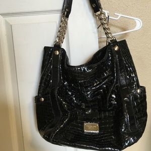 Black MK Purse - Snakeskin Print