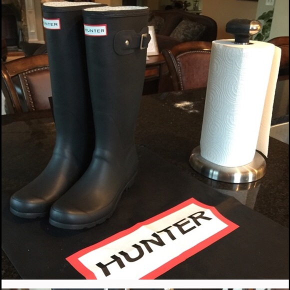 Black mate Hunter rain boots