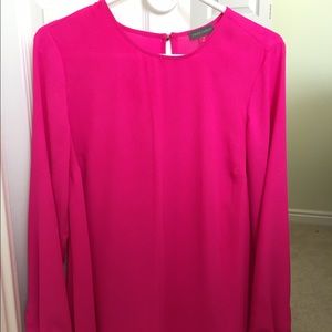 Vince Canute pop pink blouse