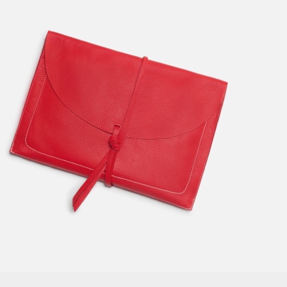 ZARA Leather Envelope Clutch - Picture 3 of 4