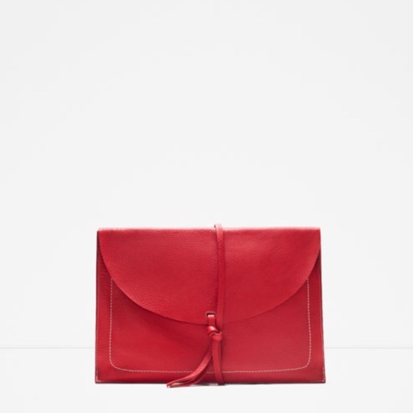 ZARA Leather Envelope Clutch - Picture 4 of 4