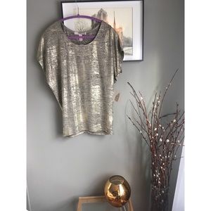 NWT gold metals top