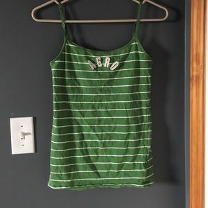Tank top/ M could fit S/ green with whit strips