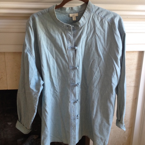 J.Jill Chambrey Tunic Top XLP 18P 20P UEC