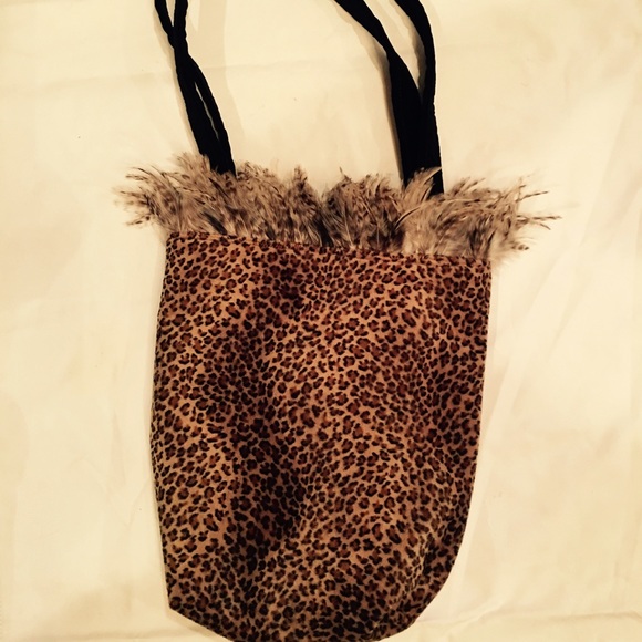 Leopard print velvety custom purse - Picture 1 of 4