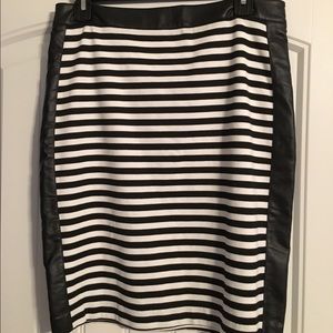 Black and white striped pencil skirt. Like new!