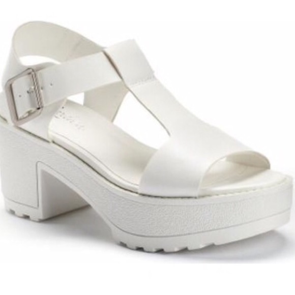 Candie's white platform heels