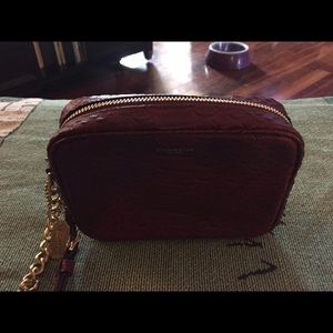 Wristlet with gold tone accents