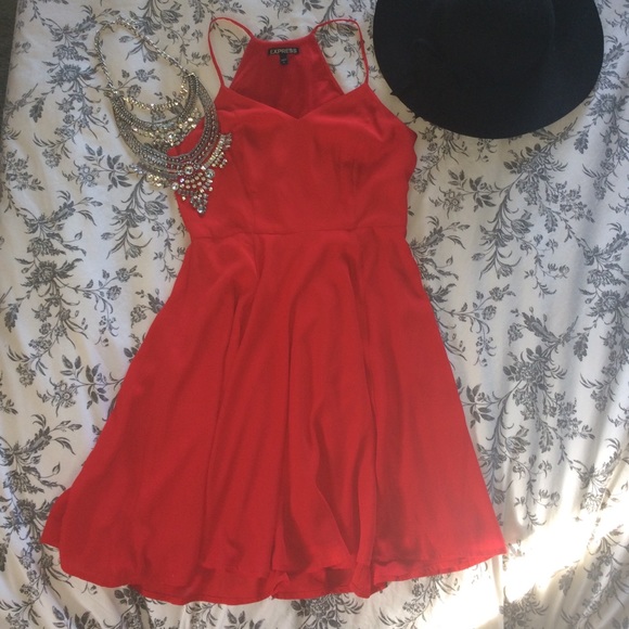 Express Flirty Red Dress