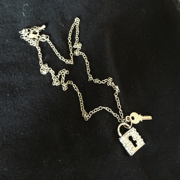 Rhinestone locket necklace