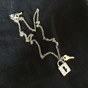 Rhinestone locket necklace