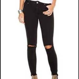 free people destroyed black denim