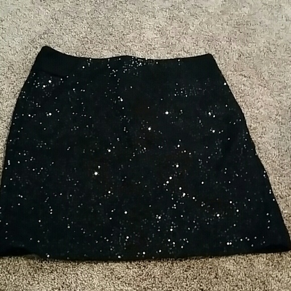 Loft high-waisted glitter skirt