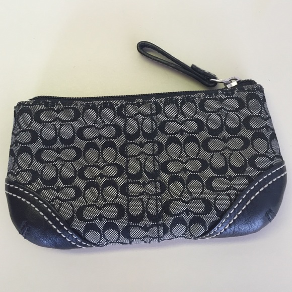 Black/Grey Coach Wallet Coin Purse