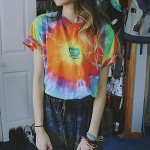 Vintage Rainbow Cafe Tie Dye Tee