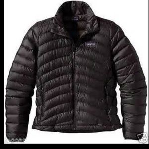 black Patagonia down puffer jacket