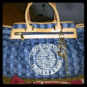 Louis Vuitton Blue Denim Charm Bag