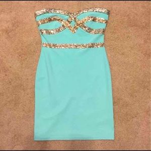 Teal Homecoming Dress