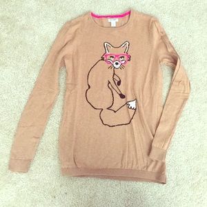 Old Navy Fox with Glasses Sweater Size Medium