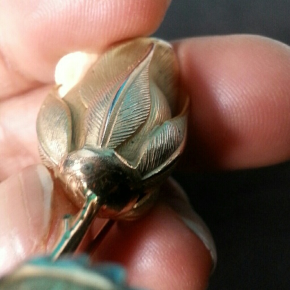 *$oldVintage Giovanni Sculpted Golden Colored Rose - Picture 4 of 4