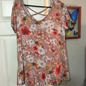 Crossed back Floral Blouse