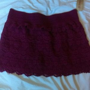 Burgundy skirt