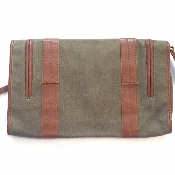Olive Canvas Clutch - Picture 3 of 4