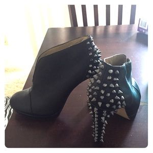 Black spike heels