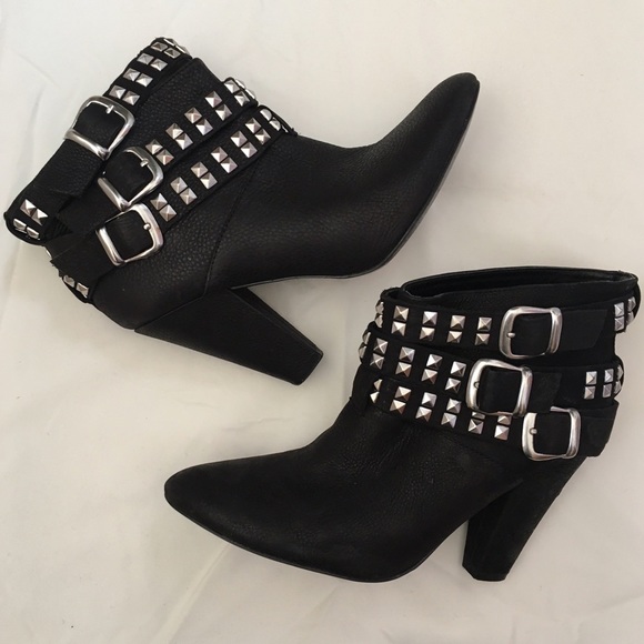 Zara Black Studded Booties