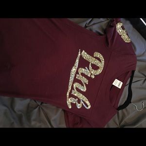 Victoria's Secret burgundy shirt