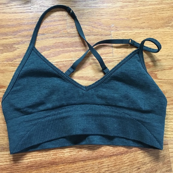 Forest green sports bra