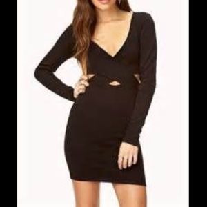 Black Front Criss Cross Dress
