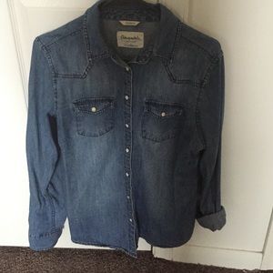 Long sleeve jean shirt