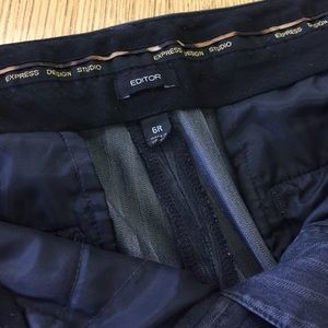 Express chalk striped dress pants.