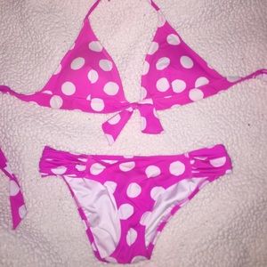 VS pink polka dot bikini