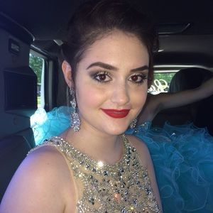 Long drop sparkle earrings