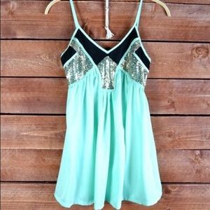 Mint green dress