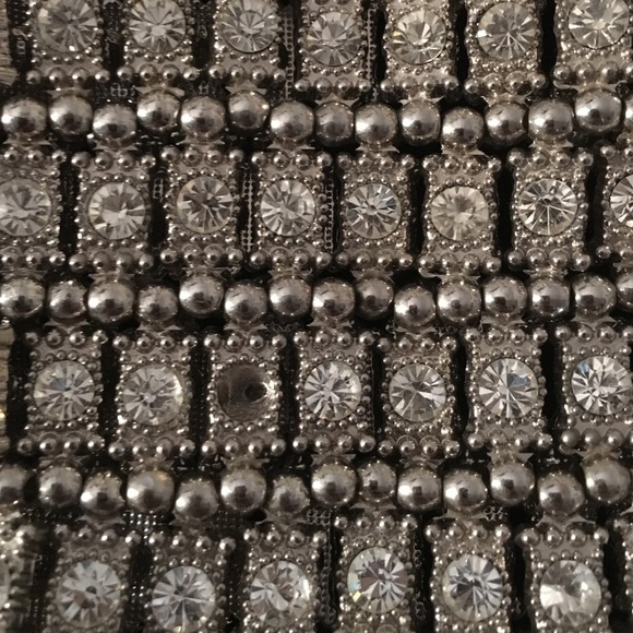 Rhinestone and beading cuff bracelet. - Picture 3 of 3