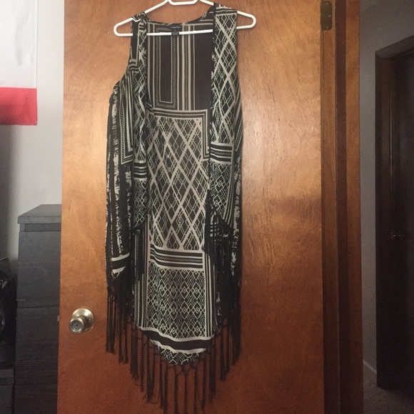 Chiffon fringe kimono - Picture 1 of 2